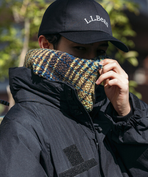 FREAK'S STORE（フリークスストア）の「チェック柄 ボア フリース マフラー（マフラー・メンズ・ネイビー/ブラウン/カーキ/グレー・ONE SIZE）」の12枚目の写真