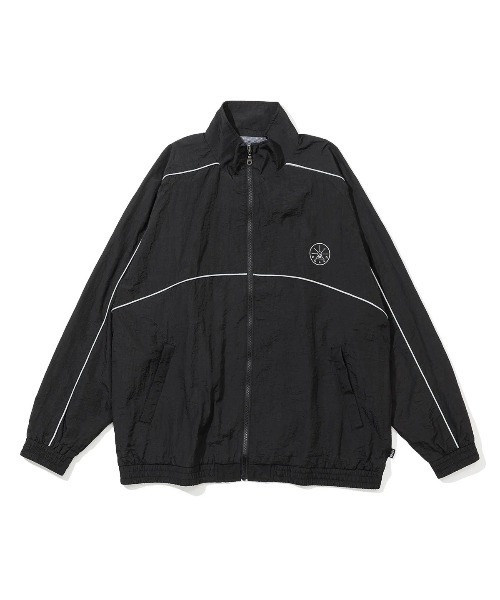 POLeR（ポーラー）の「POLER SHIRRING NYLON PIPING JACKET（ポーラー シャーリング ナイロン パイピング ジャケット）（ナイロンジャケット・メンズ・グリーン系/ブラック・MEDIUM/LARGE/X-LARGE）」の2枚目の写真