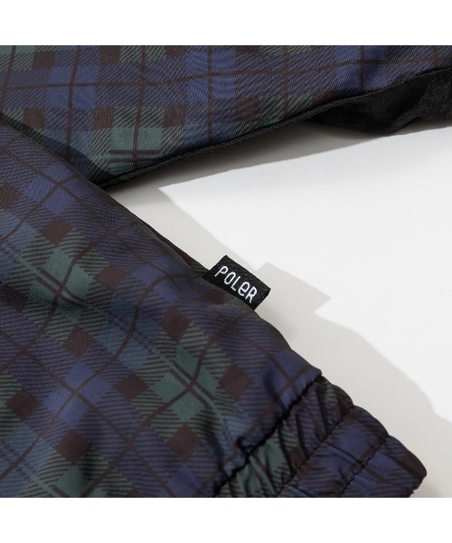 POLeR（ポーラー）の「POLER SHIRRING NYLON PIPING JACKET（ポーラー シャーリング ナイロン パイピング ジャケット）（ナイロンジャケット・メンズ・グリーン系/ブラック・MEDIUM/LARGE/X-LARGE）」の7枚目の写真
