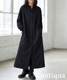 antiqua（アンティカ）の「長袖シャツワンピース（シャツワンピース）」