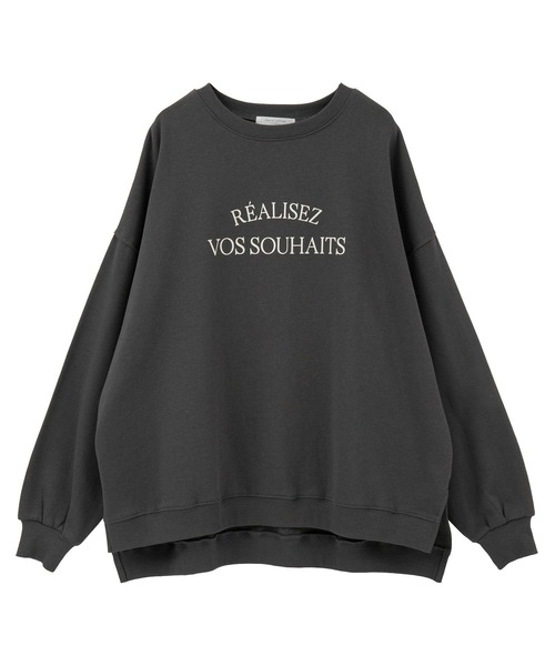 Green　Parks（グリーンパークス）の「裏起毛ルーズサイズロゴプルオーバー（スウェット・レディース・イエロー/ホワイト系その他/ピンク/ネイビー/チャコールグレー/ホワイト系その他2・FREE）」の20枚目の写真