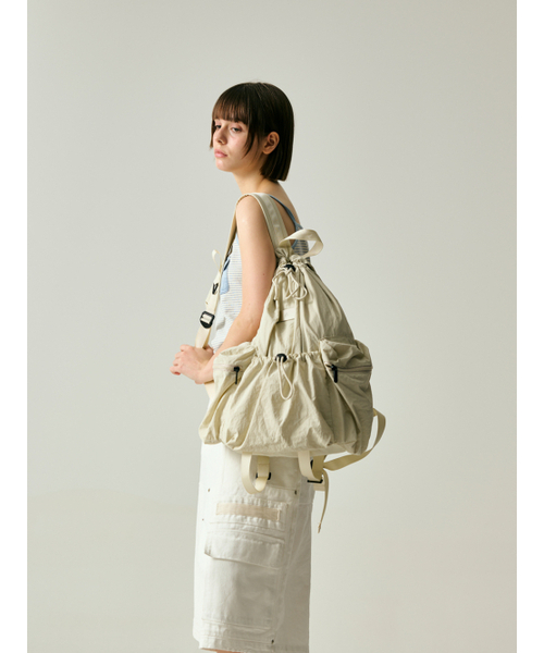 Salad bowls（サラダボール）の「LIGHT STREET BACKPACK [IVORY]（バックパック/リュック・レディース・アイボリー・FREE）」の5枚目の写真