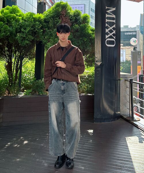 LXT（エルエックスティー）の「コットンアンイーブンストライプシャツジャケット[ブラウン]（シャツ/ブラウス・メンズ・その他・MEDIUM/LARGE/X-LARGE/XX-LARGE）」の10枚目の写真