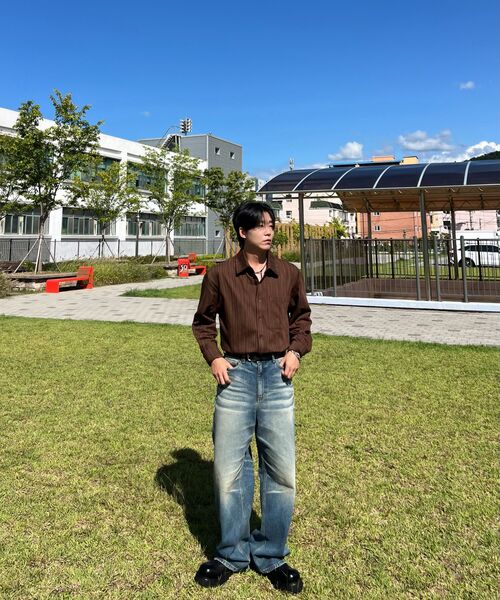 LXT（エルエックスティー）の「コットンアンイーブンストライプシャツジャケット[ブラウン]（シャツ/ブラウス・メンズ・その他・MEDIUM/LARGE/X-LARGE/XX-LARGE）」の11枚目の写真
