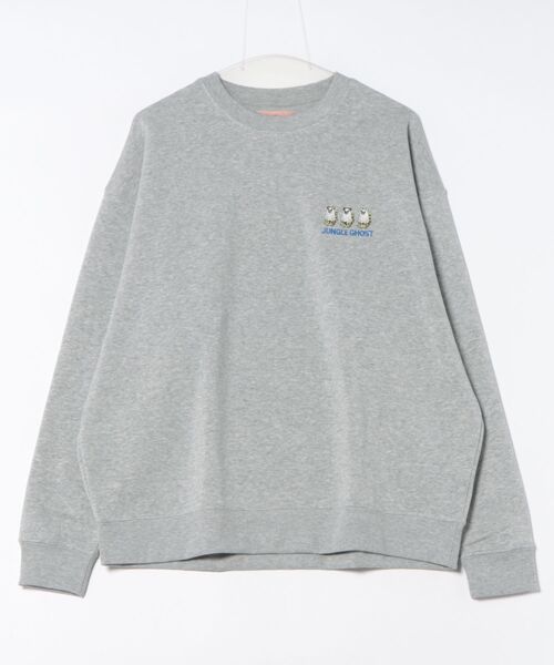 CORISCO（コリスコ）の「裏起毛とらゴーストトレーナー(M1)（Tシャツ/カットソー・メンズ・ブラック/杢グレー・LARGE/SMALL/MEDIUM）」の5枚目の写真