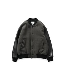HORLISUN（ホーリーサン）の「Header Leather Wool Stadium Jacket Dark Gray（ライダースジャケット）」