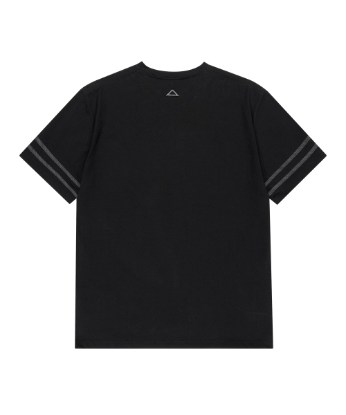 UNGIMMICK（アンジミック）の「MIXED FABRIC LINE T-SHIRT (BLACK)（Tシャツ/カットソー・メンズ・その他・MEDIUM/LARGE）」の2枚目の写真