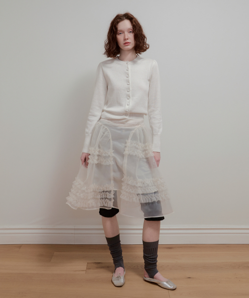AOPT（アオプト）の「ORGANZA FRILL LAYERED SKIRT - CREAM（スカート・レディース・その他・SMALL/MEDIUM）」の5枚目の写真