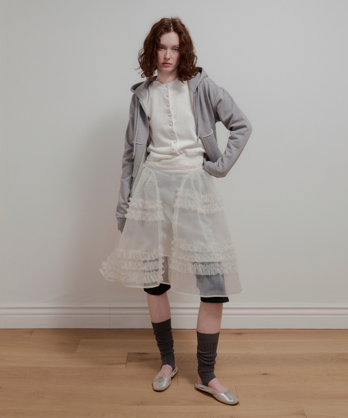 AOPT（アオプト）の「ORGANZA FRILL LAYERED SKIRT - CREAM（スカート・レディース・その他・SMALL/MEDIUM）」の6枚目の写真