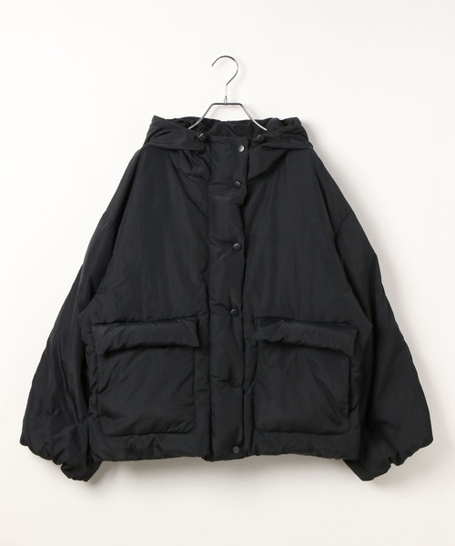 BAYFLOW（ベイフロー）の「ショートパファーフーディージャケット（ナイロンジャケット・レディース・ブラック/ホワイト/ブラウン・FREE）」の10枚目の写真