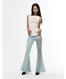 LACE BOOTS CUT PANTS #MINT