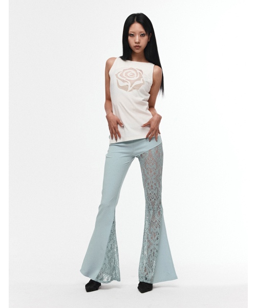 DARLING, YOU'RE BAD(ダーリンユーアーバッド)の「LACE BOOTS CUT PANTS #MINT(その他パンツ・レディース・その他・MEDIUM/SMALL)」の1枚目の写真