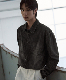 OURDAYZ（アワーデイズ）の「カーディフツーポケットウォッシングデニム長袖シャツ[ブラック]（シャツ/ブラウス）」