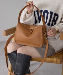 ショルダー 2way」に該当するレディースのハンドバッグ（ブラウン/茶色