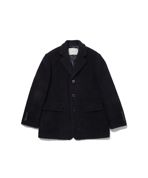 3 BUTTON BOUCLE WOOL JACKET_UNISEX_UDJA5D124_DARK NAVY