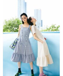 19SS チェックトレンチワンピース_ベージュ