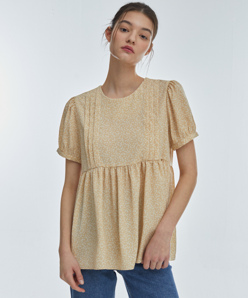 Annie short sleeve blouse [beige]