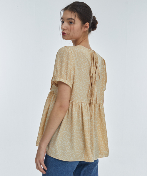 Annie short sleeve blouse [beige]