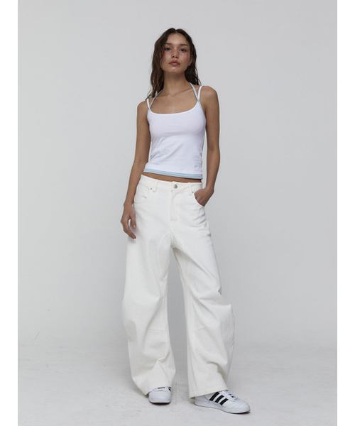 VISUS(ヴィスシュ)の「Curved Cotton Pants_White(その他パンツ・レディース・その他・SMALL/MEDIUM)」の6枚目の写真
