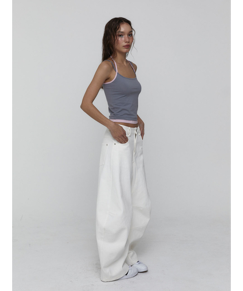 VISUS(ヴィスシュ)の「Curved Cotton Pants_White(その他パンツ・レディース・その他・SMALL/MEDIUM)」の5枚目の写真