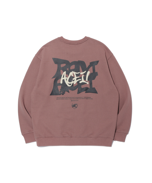 ACEI(アセイ)の「ラビバックアートワークスウェットシャツダークレッド(UNI)(スウェット・メンズ・レンガ・MEDIUM/LARGE)」の1枚目の写真