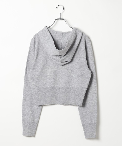 3.3 Field Trip （3.3フィールドトリップ）の「3.3 Field Trip／フーディーニットカーデ（ニット/セーター・レディース・ブラック/ピンク/グレー・FREE）」の18枚目の写真