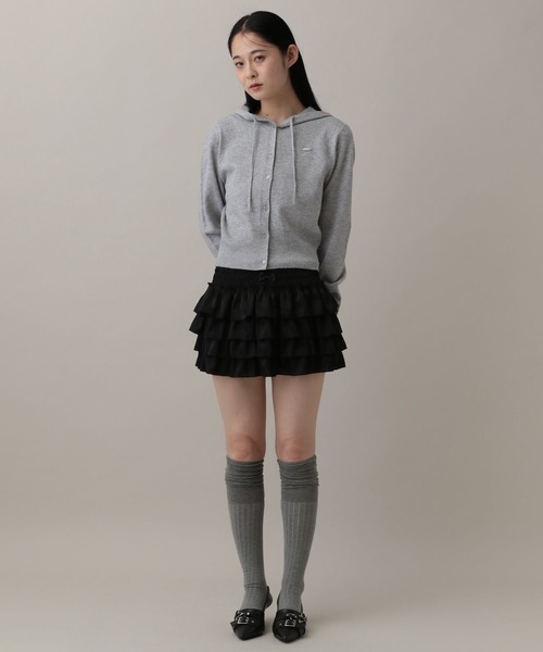 3.3 Field Trip （3.3フィールドトリップ）の「3.3 Field Trip／フーディーニットカーデ（ニット/セーター・レディース・ブラック/ピンク/グレー・FREE）」の4枚目の写真