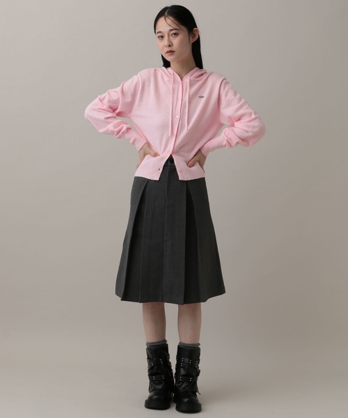 3.3 Field Trip （3.3フィールドトリップ）の「3.3 Field Trip／フーディーニットカーデ（ニット/セーター・レディース・ブラック/ピンク/グレー・FREE）」の11枚目の写真