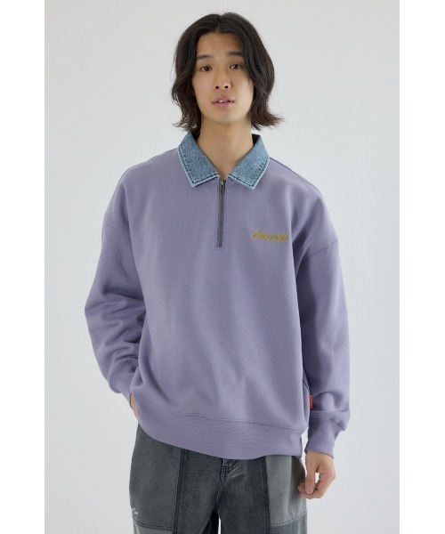 RODEO CROWNS WIDE BOWL(ロデオクラウンズワイドボウル)の「CARNELL トップス(スウェット・メンズ・パープル/ブラック/杢グレー・MEDIUM/LARGE)」の9枚目の写真