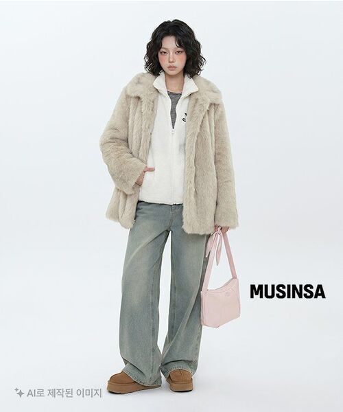 MUCENT（ムセント）の「ノルマンボグル羊毛フリースジップアップ 男女共用 (2カラー)（その他アウター・レディース・アイボリー/ブラック/ブラック系/アイボリー系・0/1/2/LARGE/X-LARGE）」の19枚目の写真