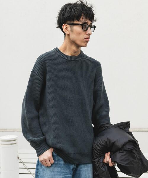 URBAN RESEARCH DOORS(アーバンリサーチドアーズ)の「畦ニット クルーネックプルオーバー(ニット/セーター・メンズ・グリーン系その他/レッド/グレー/チャコールグレー・MEDIUM/LARGE)」の5枚目の写真