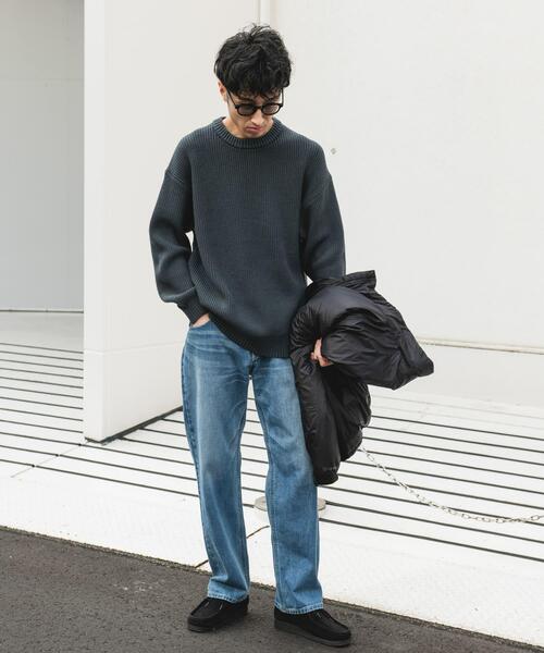 セール】畦ニット クルーネックプルオーバー（ニット/セーター