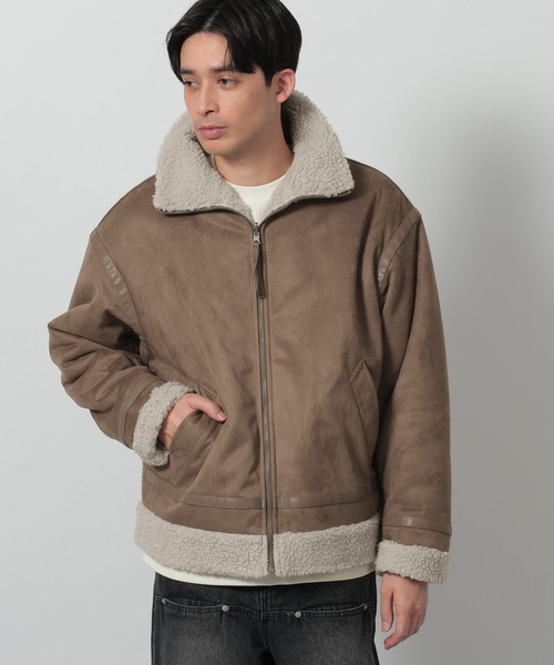 LAKOLE(ラコレ)の「スエードリバーシブルボアブルゾン / 622582(ブルゾン・メンズ・ブラウン/ブラック・MEDIUM/LARGE)」の2枚目の写真