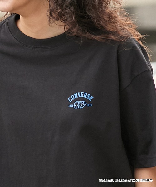 OSAMU GOODS（オサムグッズ）の「CONVERSE/コンバース 【OSAMU GOODS】コラボ アソートデザイン コンパクト 半袖Tシャツ（Tシャツ/カットソー・レディース・ブラック系2/オフホワイト/ブラック系1/サックスブルー系/サックスブルー系2/サックスブルー系1/ブラック系/ホワイト系2/ホワイト系1/ホワイト系/サックスブルー/ブラック・L/M）」の22枚目の写真