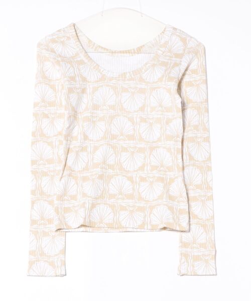BILLABONG(ビラボン)の「BILLABONG ウィメンズ 2WAY BABY FIT RIB セットアップ ロンT 【2026年春夏モデル】(Tシャツ/カットソー・レディース・アイボリー/ブラック/ブラック系その他・MEDIUM)」の1枚目の写真