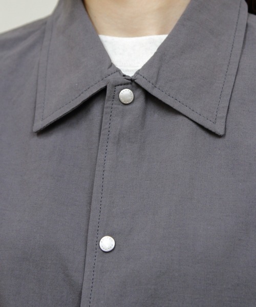 DANTON(ダントン)の「DANTON/ダントン カバーオールシャツ COVERALL SHIRT DT-B0240 WCL(カバーオール・メンズ・ネイビー/ライトベージュ/チャコールグレー・42/40)」の10枚目の写真