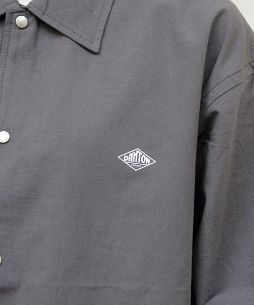 DANTON(ダントン)の「DANTON/ダントン カバーオールシャツ COVERALL SHIRT DT-B0240 WCL(カバーオール・メンズ・ネイビー/ライトベージュ/チャコールグレー・42/40)」の11枚目の写真