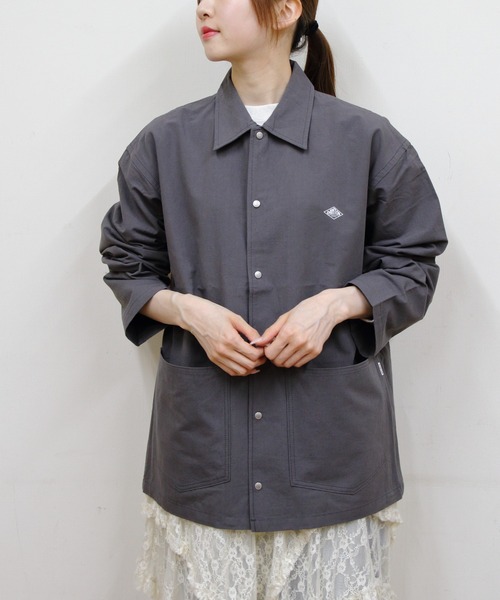 DANTON(ダントン)の「DANTON/ダントン カバーオールシャツ COVERALL SHIRT DT-B0240 WCL(カバーオール・メンズ・ネイビー/ライトベージュ/チャコールグレー・42/40)」の13枚目の写真