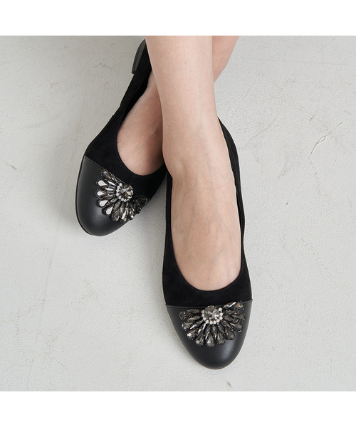 HAILEY(ヘイリ)の「HJ23106_2colors(バレエシューズ・レディース・ブラック/パープル・22.5cm/23cm/23.5cm/24cm/24.5cm/25cm/25.5cm)」の1枚目の写真