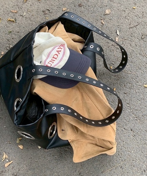 UP START（アップスタート）の「【LAMPOON】ハトメトートバッグ（トートバッグ・レディース・ブラック・FREE）」の6枚目の写真