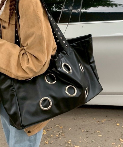 UP START（アップスタート）の「【LAMPOON】ハトメトートバッグ（トートバッグ・レディース・ブラック・FREE）」の7枚目の写真