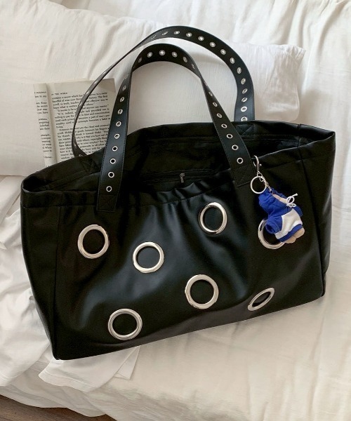 UP START（アップスタート）の「【LAMPOON】ハトメトートバッグ（トートバッグ・レディース・ブラック・FREE）」の8枚目の写真