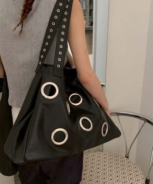 UP START（アップスタート）の「【LAMPOON】ハトメトートバッグ（トートバッグ・レディース・ブラック・FREE）」の10枚目の写真