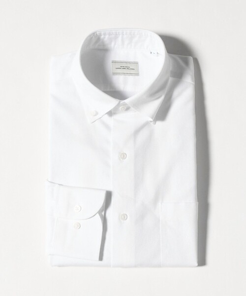 green label relaxing(グリーンレーベルリラクシング)の「コットン ロイヤルオックス ボタンダウン ドレスシャツ -形態安定-(ビジネスシャツ・メンズ・ホワイト/ライトブルー・M/XL/L/S)」の19枚目の写真