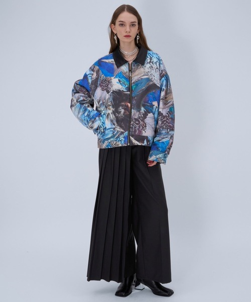 HARE(ハレ)の「ラップデザインプリーツパンツ(HARE)(スラックス・レディース・グレー/ブラック/ブラウン・FREE)」の4枚目の写真