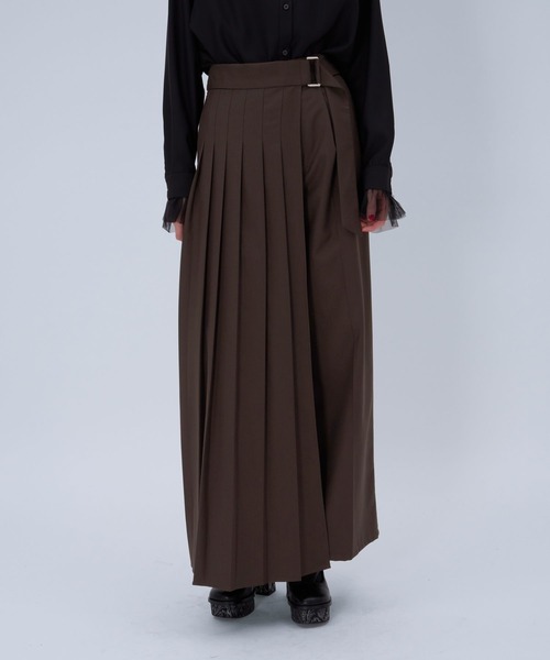 HARE(ハレ)の「ラップデザインプリーツパンツ(HARE)(スラックス・レディース・グレー/ブラック/ブラウン・FREE)」の16枚目の写真