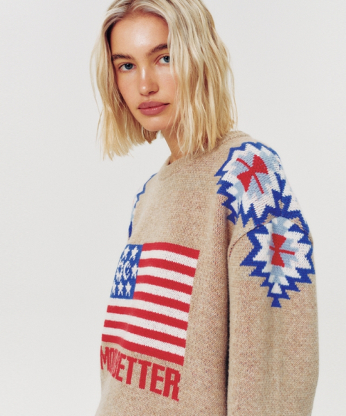 MOODBETTER（ムード ベター）の「WESTERN FLAG KNIT PULLOVER BEIGE（ニット/セーター・レディース・その他・FREE）」の3枚目の写真