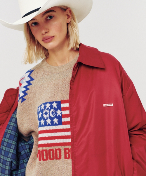 MOODBETTER（ムード ベター）の「WESTERN FLAG KNIT PULLOVER BEIGE（ニット/セーター・レディース・その他・FREE）」の4枚目の写真
