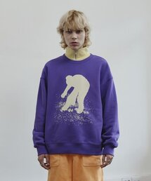 YOUNGOH（ヨンオ）の「シャドウグラフィックスウェットシャツパープル（スウェット）」