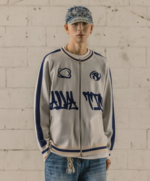 BURNING CAPONE（バーニングカポネ）の「BCサルベーションニットジップアップ アイボリー（ニット/セーター）」